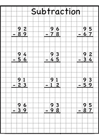 子供向けの引き算 - ワークシート51