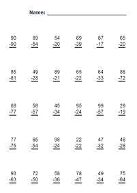 子供向けの引き算 - ワークシート52