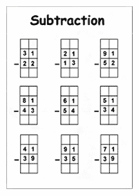 子供向けの引き算 - ワークシート59