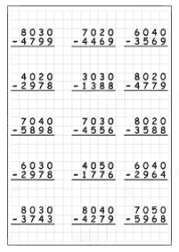 子供向けの引き算 - ワークシート63