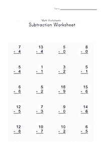 子供向けの引き算 - ワークシート67