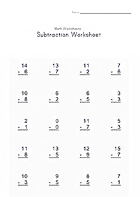 子供向けの引き算 - ワークシート71