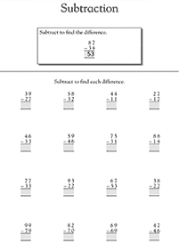 子供向けの引き算 - ワークシート76