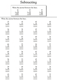 子供向けの引き算 - ワークシート80