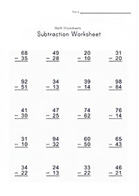 子供向けの引き算 - ワークシート87