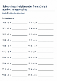 子供向けの引き算 - ワークシート88