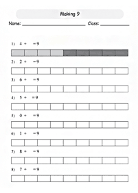 子供向けの足し算 - ワークシート1