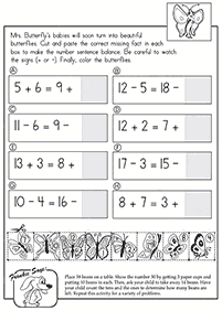 子供向けの足し算 - ワークシート103