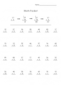 子供向けの足し算 - ワークシート131