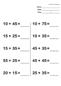 子供向けの足し算 - ワークシート133