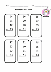 子供向けの足し算 - ワークシート141