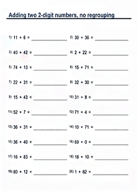 子供向けの足し算 - ワークシート32