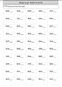 子供向けの足し算 - ワークシート54