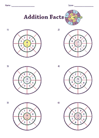 子供向けの足し算 - ワークシート72