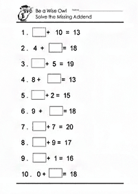 子供向けの足し算 - ワークシート89