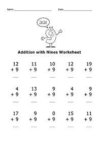 子供向けの足し算 - ワークシート98