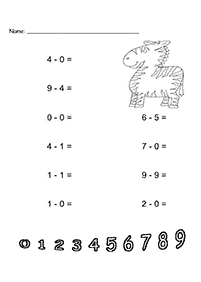 簡単な引き算 - ワークシート31