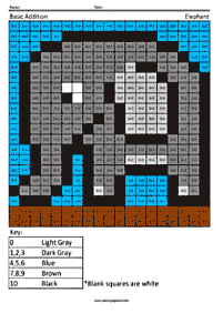 数字の色分け –塗り絵110