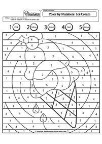 数字の色分け –塗り絵23