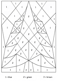 数字の色分け –塗り絵25