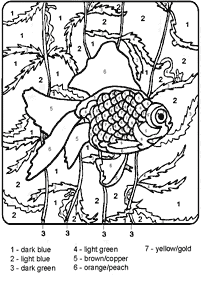 数字の色分け –塗り絵69