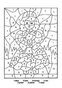 子供向けの数字の色分け