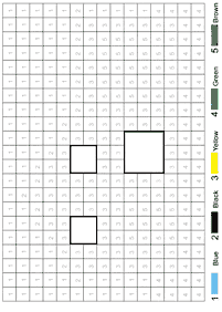 数字の色分け –塗り絵86