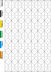 数字の色分け –塗り絵89