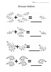 子供向けの簡単な足し算 - ワークシート1