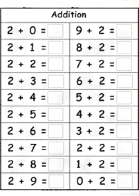 子供向けの簡単な足し算 - ワークシート35