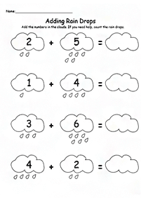 子供向けの簡単な足し算 - ワークシート37