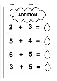 子供向けの簡単な足し算 - ワークシート51