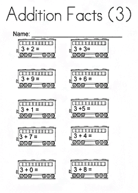 子供向けの簡単な足し算 - ワークシート66