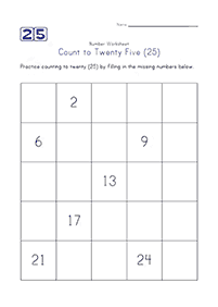 １０より大きい数字 - ワークシート27