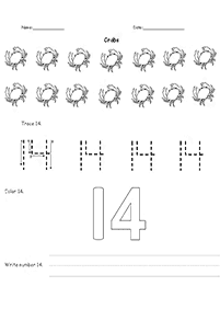 １０より大きい数字 - ワークシート4