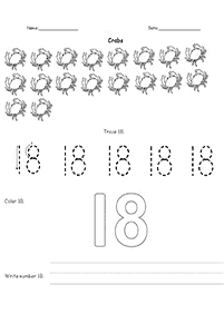 １０より大きい数字 - ワークシート8