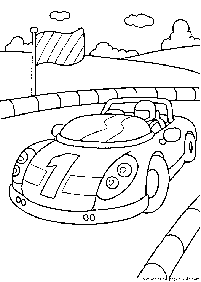 車の塗り絵 - 3ページ目