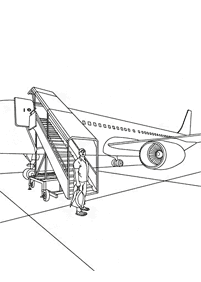 飛行機の塗り絵 - 13ページ目