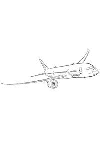 子供向けの飛行機の塗り絵