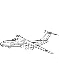 飛行機の塗り絵 - 48