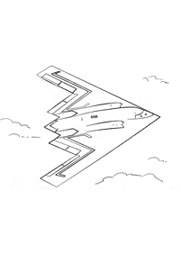 飛行機の塗り絵 - 7ページ目