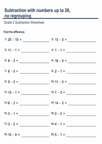 Odejmowanie dla dzieci – arkusz 84