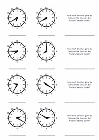 Dizendo as horas (relógio) - ficha de exercício 104