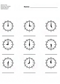 Dizendo as horas (relógio) - ficha de exercício 114