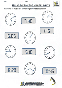 Dizendo as horas (relógio) - ficha de exercício 129