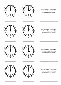 Dizendo as horas (relógio) - ficha de exercício 85