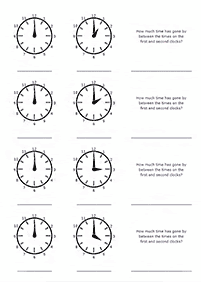 Dizendo as horas (relógio) - ficha de exercício 86