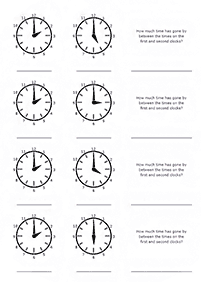 Dizendo as horas (relógio) - ficha de exercício 89