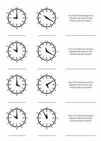 Dizendo as horas (relógio) - ficha de exercício 94