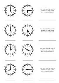 Dizendo as horas (relógio) - ficha de exercício 95